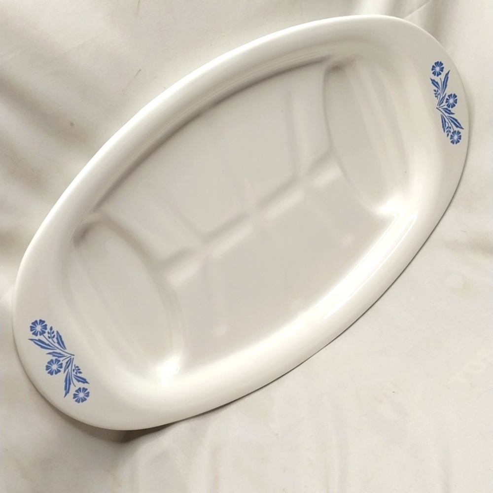 Vintage Corning Ware P19 Platter Blue Cornflower